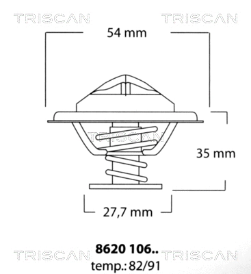 8620 10682 TRISCAN Термостат, охлаждающая жидкость (фото 1)