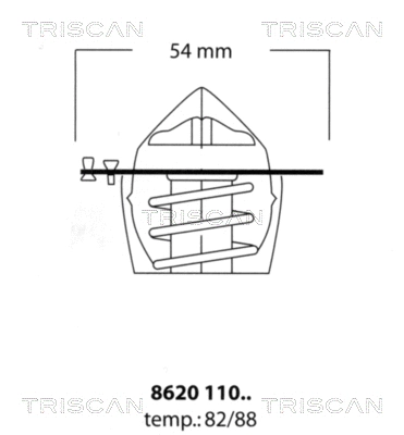 8620 11082 TRISCAN Термостат, охлаждающая жидкость (фото 1)