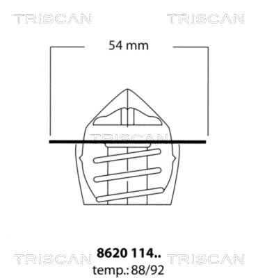 8620 11492 TRISCAN Термостат, охлаждающая жидкость (фото 1)
