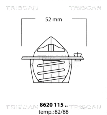 8620 11582 TRISCAN Термостат, охлаждающая жидкость (фото 1)