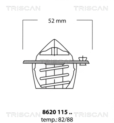 8620 11588 TRISCAN Термостат, охлаждающая жидкость (фото 1)