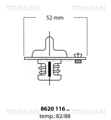 8620 11688 TRISCAN Термостат, охлаждающая жидкость (фото 1)