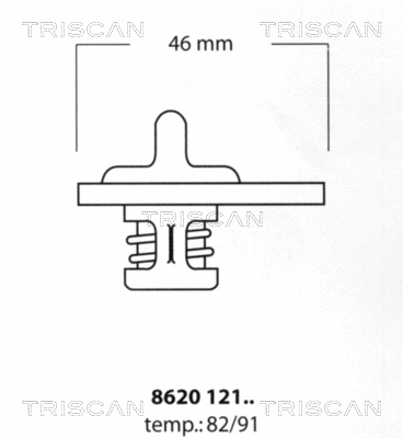 8620 12182 TRISCAN Термостат, охлаждающая жидкость (фото 1)