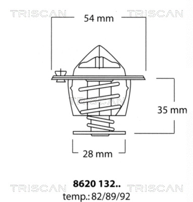 8620 13292 TRISCAN Термостат, охлаждающая жидкость (фото 1)