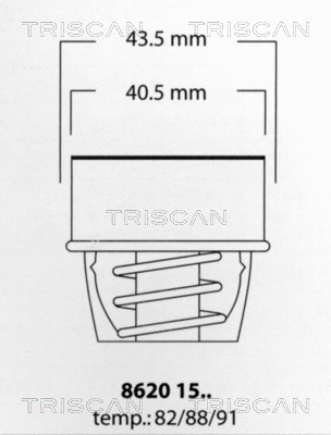 8620 1582 TRISCAN Термостат, охлаждающая жидкость (фото 1)