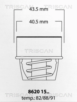 8620 1591 TRISCAN Термостат, охлаждающая жидкость (фото 1)