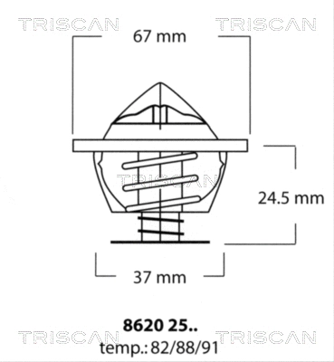 8620 2591 TRISCAN Термостат, охлаждающая жидкость (фото 1)