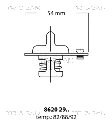 8620 2982 TRISCAN Термостат, охлаждающая жидкость (фото 1)