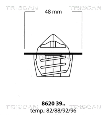 8620 3982 TRISCAN Термостат, охлаждающая жидкость (фото 1)