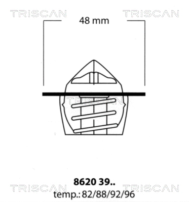 8620 3988 TRISCAN Термостат, охлаждающая жидкость (фото 1)