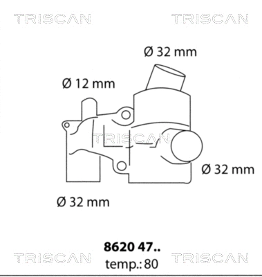 8620 4780 TRISCAN Термостат, охлаждающая жидкость (фото 1)
