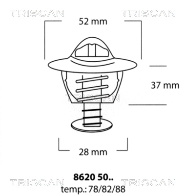 8620 5078 TRISCAN Термостат, охлаждающая жидкость (фото 1)