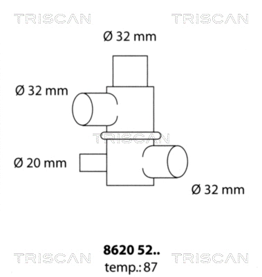 8620 5287 TRISCAN Термостат, охлаждающая жидкость (фото 1)