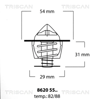 8620 5582 TRISCAN Термостат, охлаждающая жидкость (фото 1)