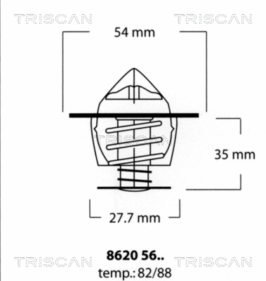 8620 5682 TRISCAN Термостат, охлаждающая жидкость (фото 1)