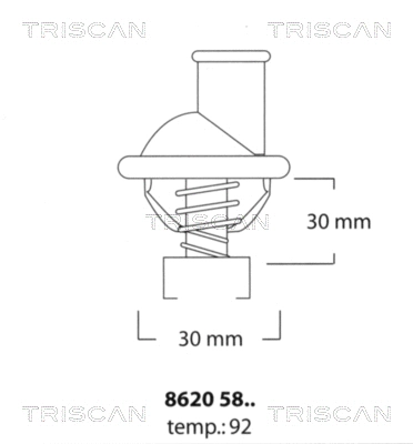 8620 5892 TRISCAN Термостат, охлаждающая жидкость (фото 1)