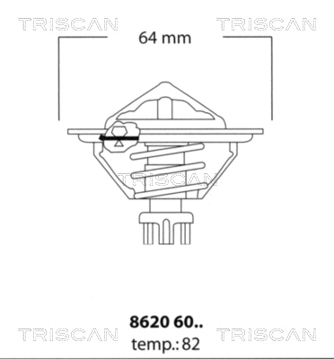 8620 6082 TRISCAN Термостат, охлаждающая жидкость (фото 1)