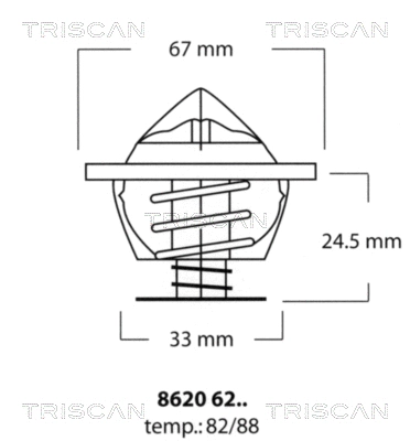 8620 6282 TRISCAN Термостат, охлаждающая жидкость (фото 1)