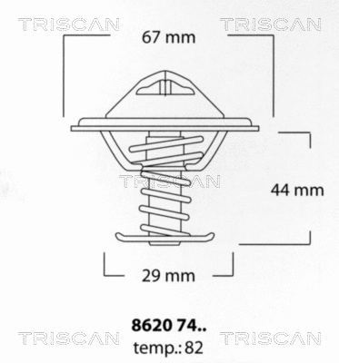 8620 7482 TRISCAN Термостат, охлаждающая жидкость (фото 1)