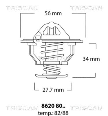 8620 8082 TRISCAN Термостат, охлаждающая жидкость (фото 1)