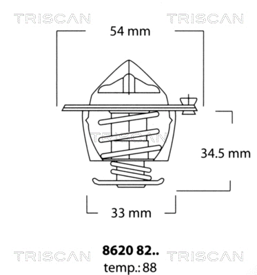 8620 8288 TRISCAN Термостат, охлаждающая жидкость (фото 1)