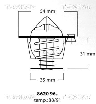 8620 9688 TRISCAN Термостат, охлаждающая жидкость (фото 1)