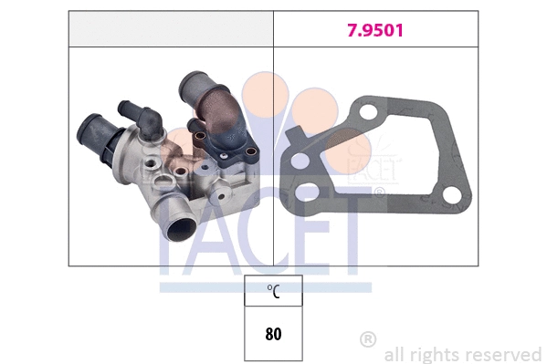 7.8100 FACET Термостат, охлаждающая жидкость (фото 1)