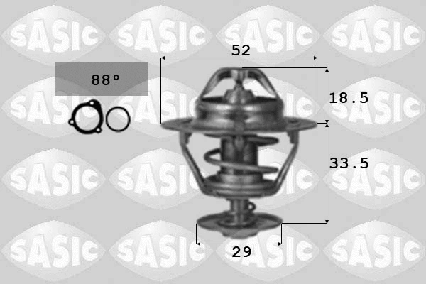 3306064 SASIC Термостат, охлаждающая жидкость (фото 1)