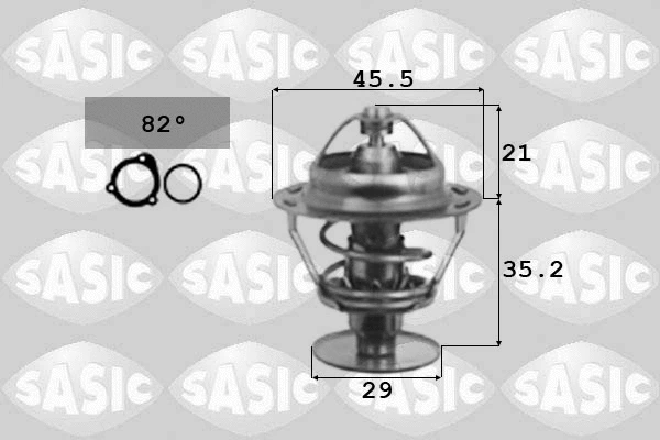3371541 SASIC Термостат, охлаждающая жидкость (фото 1)