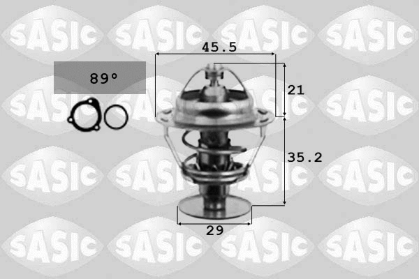 3381211 SASIC Термостат, охлаждающая жидкость (фото 1)