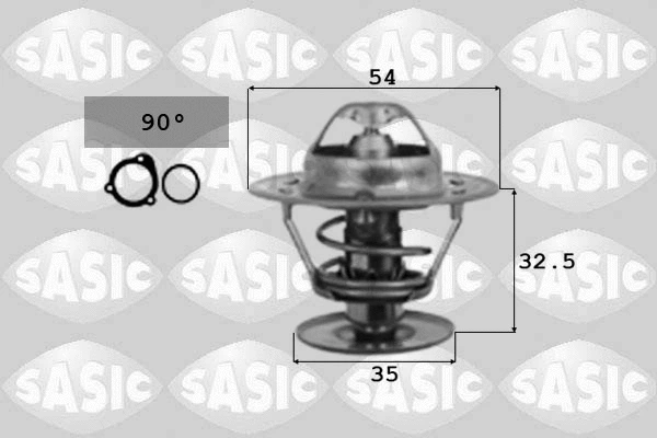 4000374 SASIC Термостат, охлаждающая жидкость (фото 1)
