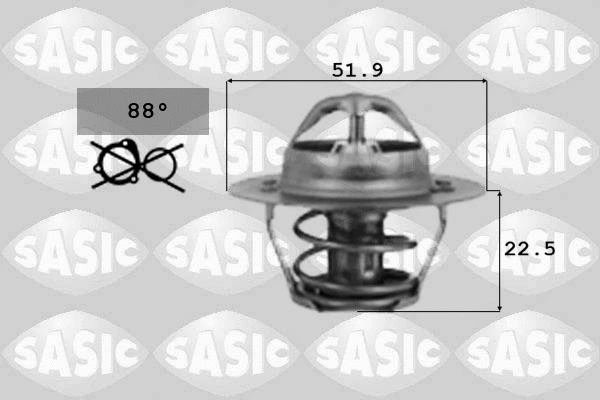 9000124 SASIC Термостат, охлаждающая жидкость (фото 1)