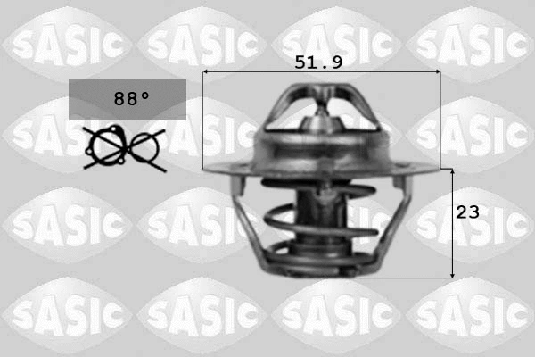 9000168 SASIC Термостат, охлаждающая жидкость (фото 1)