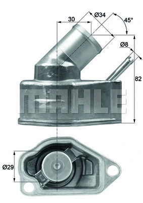 TI 10 92 KNECHT/MAHLE Термостат, охлаждающая жидкость (фото 1)