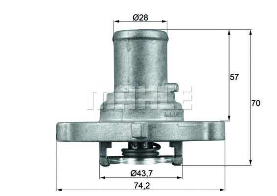 TI 122 87D KNECHT/MAHLE Термостат, охлаждающая жидкость (фото 1)