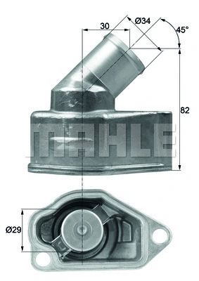 TI 9 92 KNECHT/MAHLE Термостат, охлаждающая жидкость (фото 1)