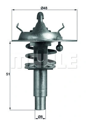 TX 106 90D AP KNECHT/MAHLE Термостат, охлаждающая жидкость (фото 1)