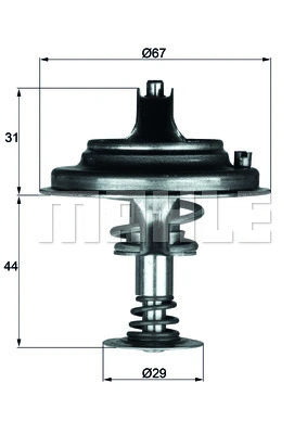 TX 26 80D1 KNECHT/MAHLE Термостат, охлаждающая жидкость (фото 1)