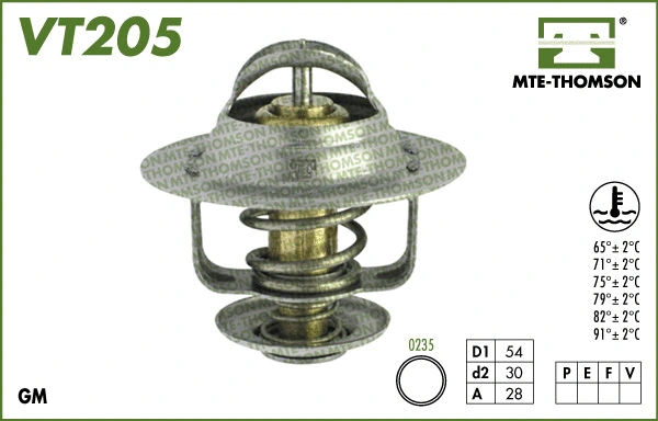 VT205.91 MTE-THOMSON Термостат, охлаждающая жидкость (фото 1)