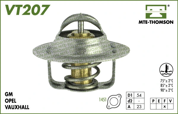 VT207.82 MTE-THOMSON Термостат, охлаждающая жидкость (фото 1)