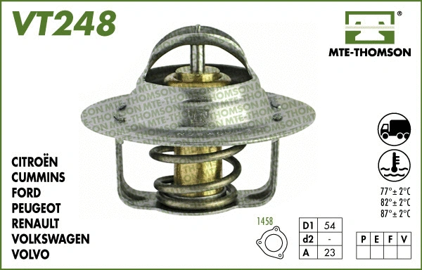 VT248.82 MTE-THOMSON Термостат, охлаждающая жидкость (фото 1)