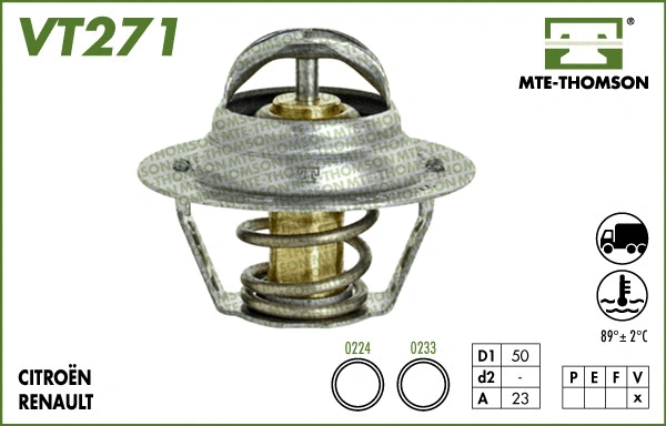 VT271.89 MTE-THOMSON Термостат, охлаждающая жидкость (фото 1)