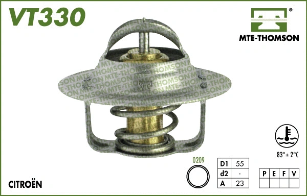 VT330.83 MTE-THOMSON Термостат, охлаждающая жидкость (фото 1)