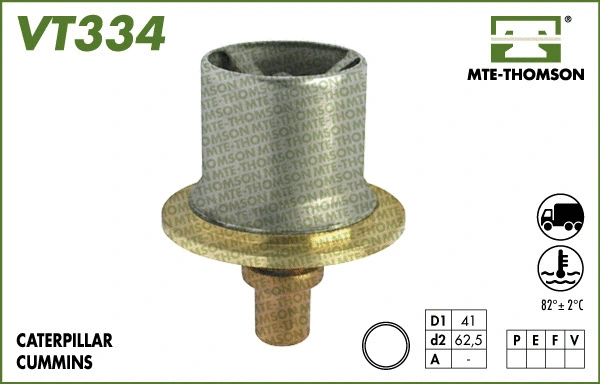 VT334.82 MTE-THOMSON Термостат, охлаждающая жидкость (фото 1)
