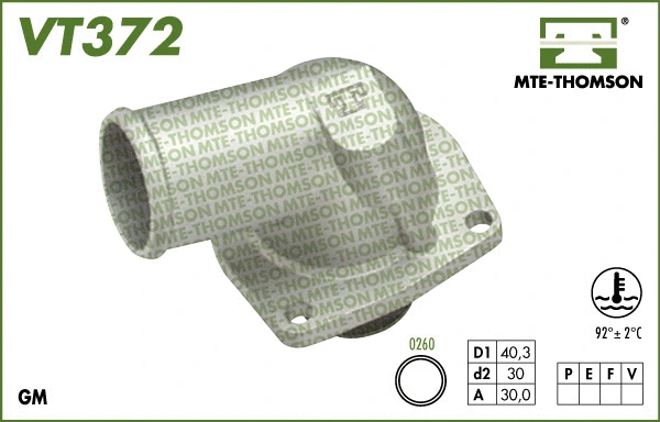 VT372.92 MTE-THOMSON Термостат, охлаждающая жидкость (фото 1)