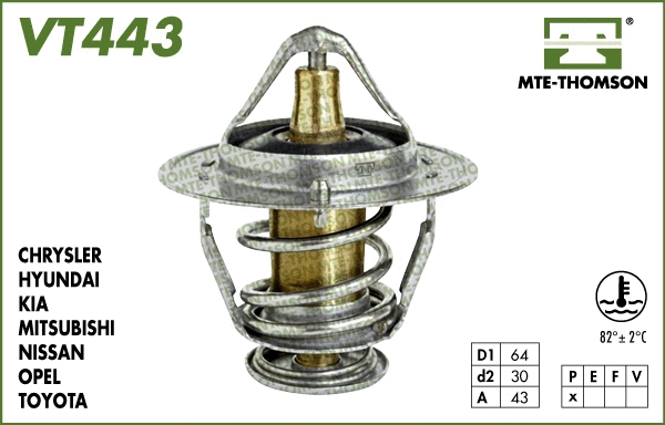 VT443.82 MTE-THOMSON Термостат, охлаждающая жидкость (фото 1)