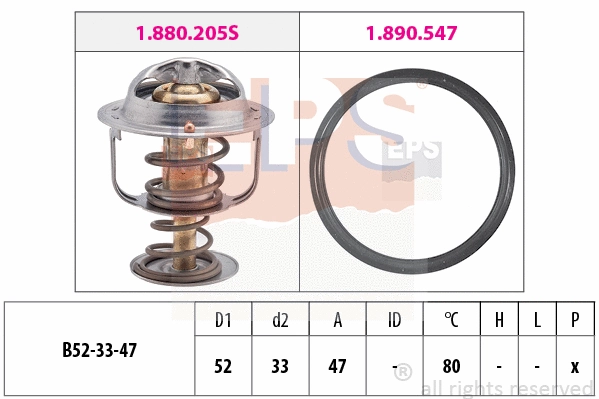 1.880.205 EPS Термостат, охлаждающая жидкость (фото 1)