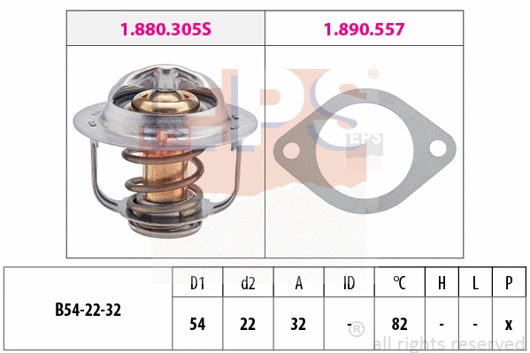 1.880.305 EPS Термостат, охлаждающая жидкость (фото 1)