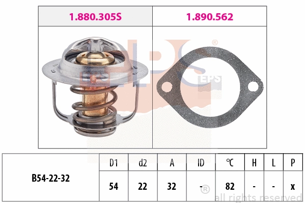 1.880.306 EPS Термостат, охлаждающая жидкость (фото 1)