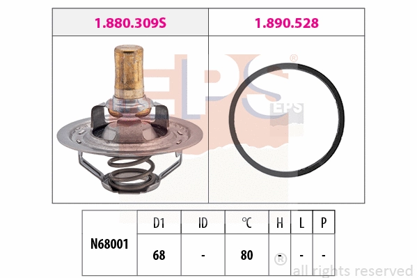 1.880.309 EPS Термостат, охлаждающая жидкость (фото 1)